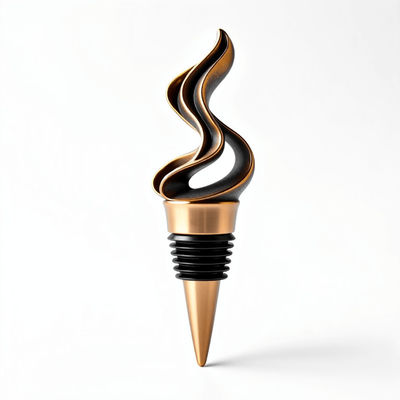 ซื้อ Abstract Metallic Wine Stopper Artistic Flowing Design การผลิตออนไลน์