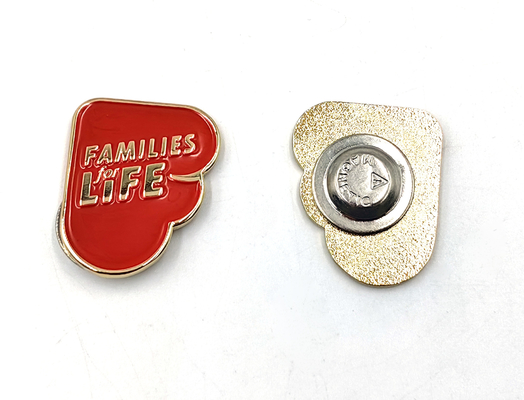 ซื้อ Shiny Gold Red Soft Enamel Badge with Magnetic Clasp for Custom Emblem/Lapel Pin Collection Available in 1 Inch Size การผลิตออนไลน์