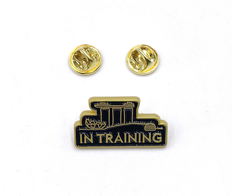 ซื้อ Double Butterfly Clasp Black Enamel Badge with Unique Plastic Box The Perfect Addition to Your Lapel Pin Collection การผลิตออนไลน์